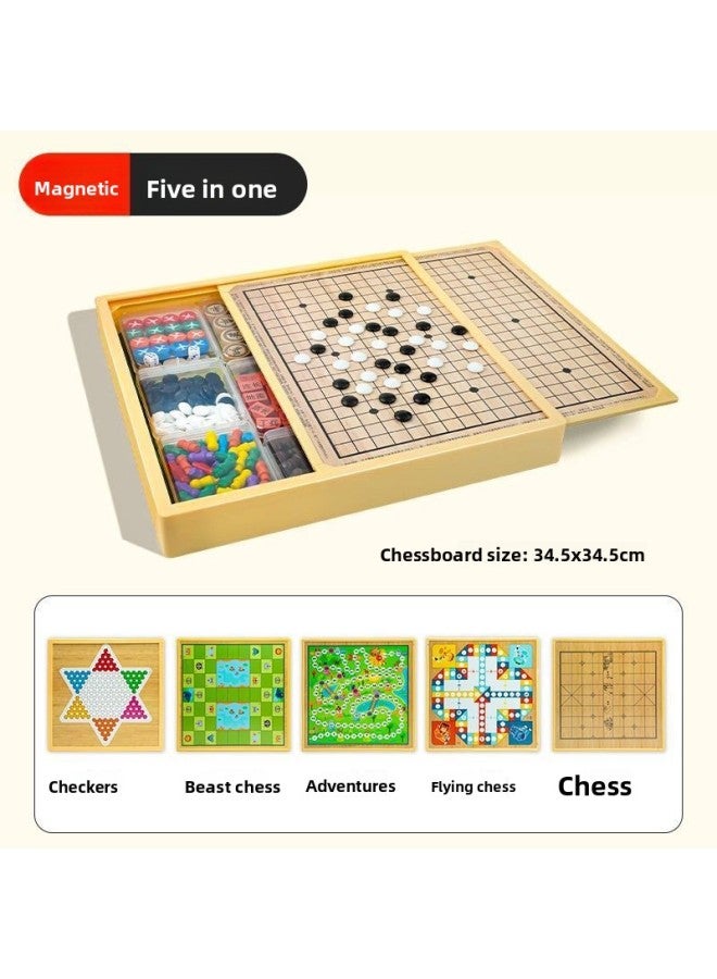 Magnetic attraction force Gobang Flying Checkers Multi-functional One Go Like Board Table Game Chess Children's Educational Toys